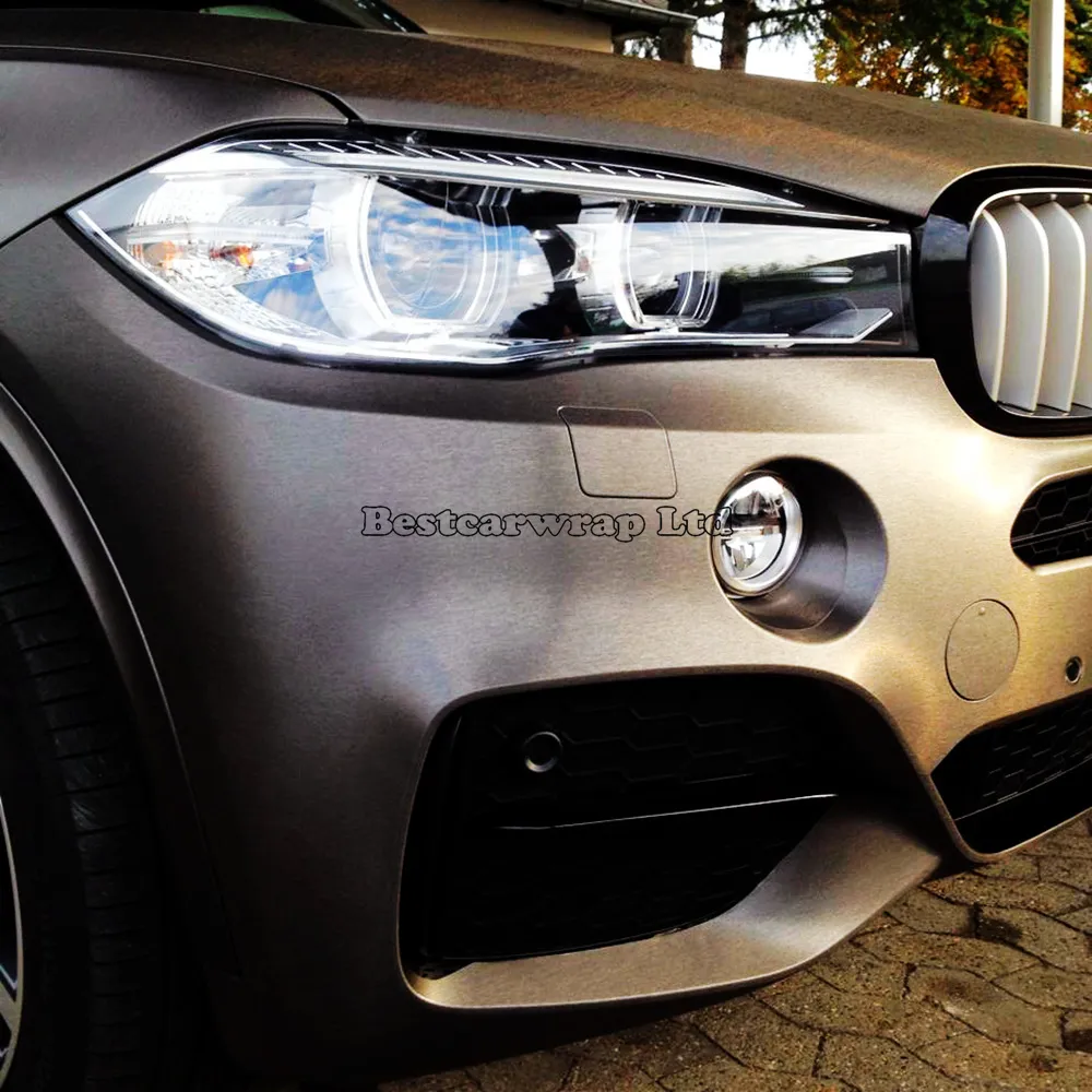 Grey Brushed Steel Vinyl Autozone Vinyl Wrap Film Air Bubble Free Anthracite Metallic Matt Brush