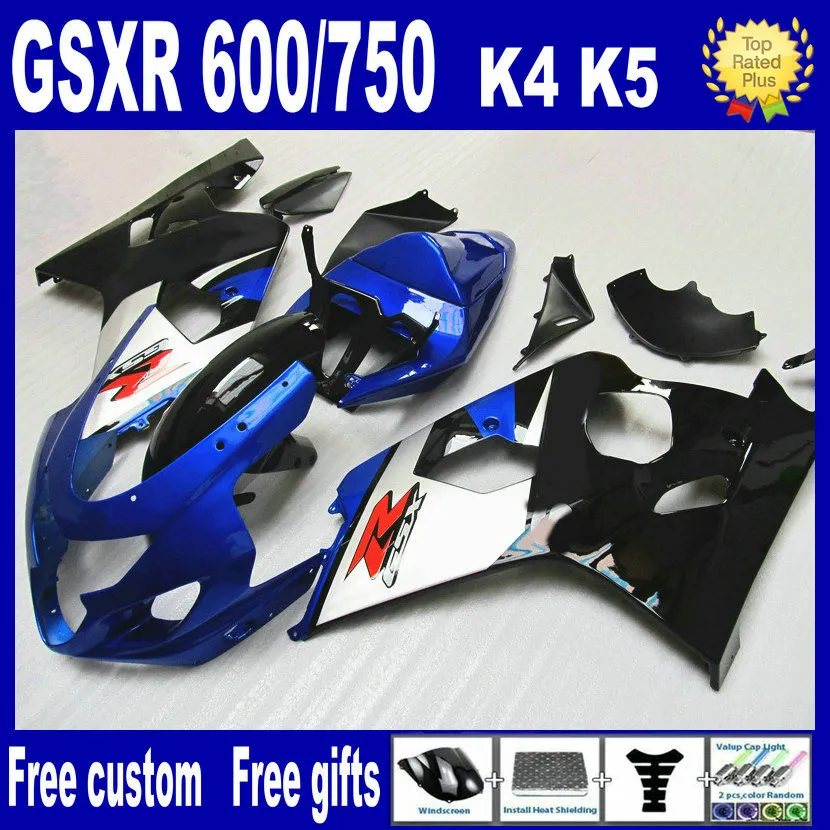 Hot Sale ! For 2004 2005 SUZUKI GSXR 750 fairing kit 04 05 GSXR 600 fairings , Free customize + 7 gifts