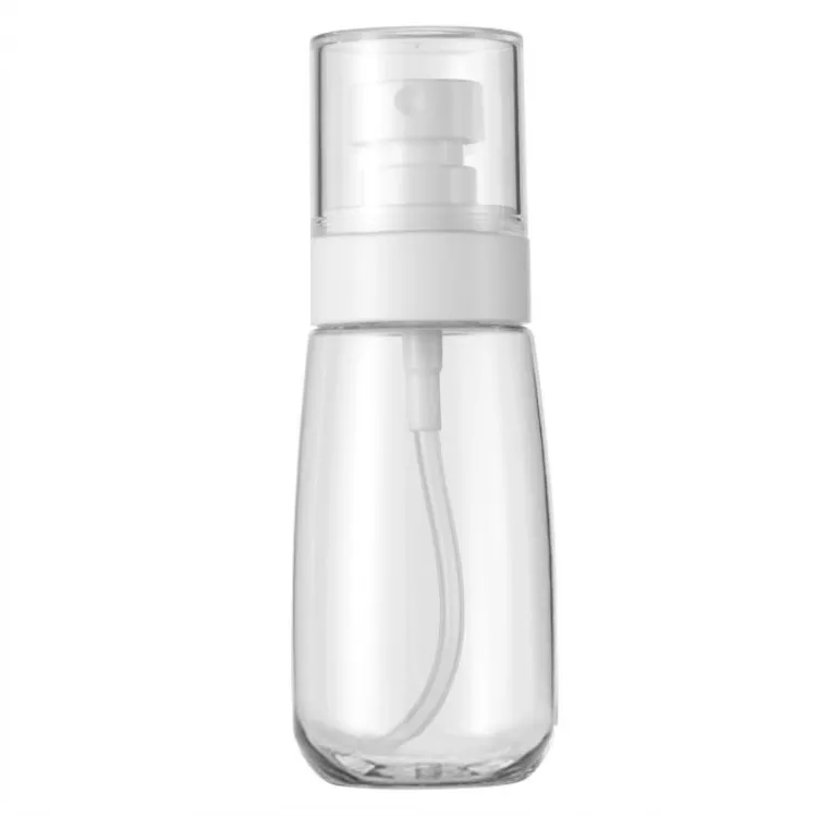 Leere Sprühflaschen 30 60 100 ml Kunststoff PETG nachfüllbarer kosmetischer Parfümzerstäuberbehälter mit Feinnebelsprüher für ätherische Öle, Flüssigkeit