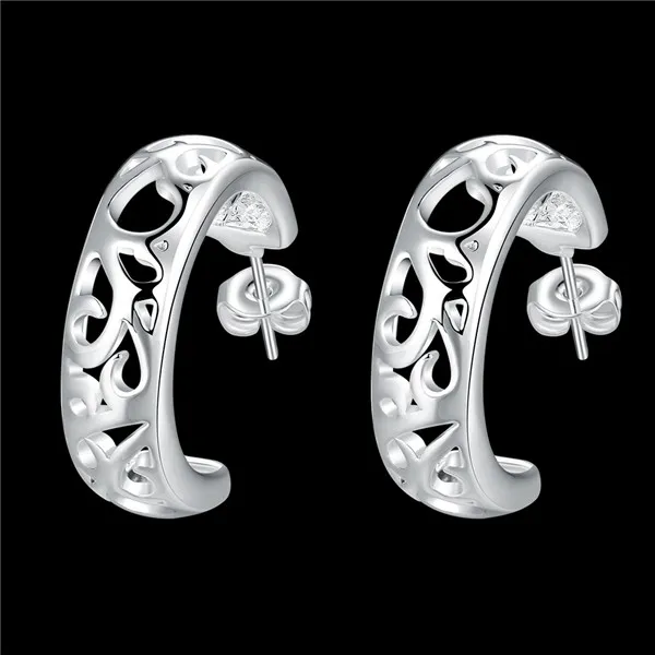 Orecchini a semicerchio placcati in argento sterling nuovissimi DFMSE630, orecchini da donna con lampadario pendente in argento 925 10 paia molto