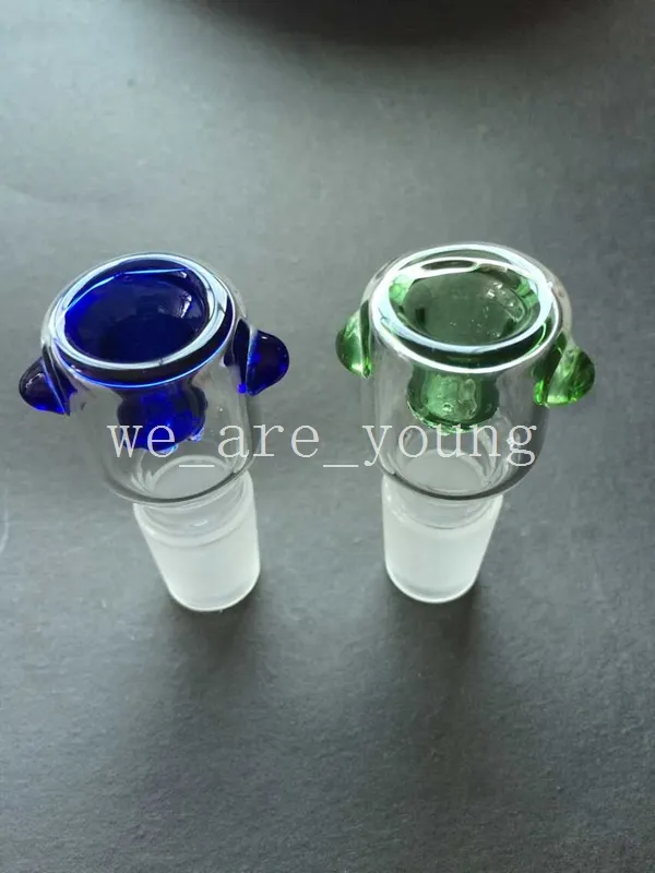 2015 Newest design Glass Bowl with Honeycomb Screen Round 14.5mm or 18.8mm for Glass bubbler and Ash Catcher Glass smoking Bowl