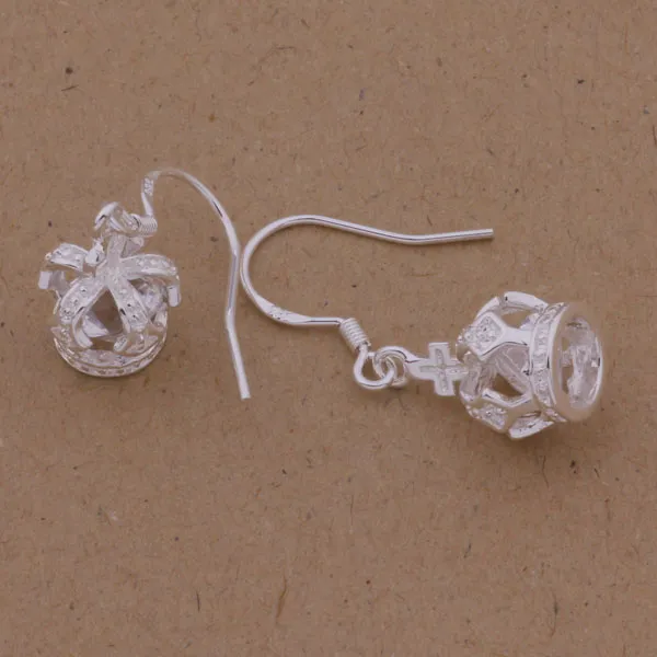 Mode Smycken Tillverkare 925 Sterling Silver Mode Smycken Imperial Crown Earring Smycken Silver Smycken Fabrikspris Mode Mode