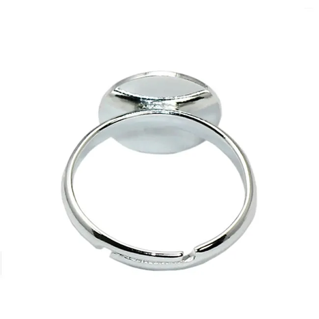 Anéis de prata Beadsnice para crianças base de anel com almofada plana de 10 mm para fabricação de joias anéis infantis de moda atacado ID 29681