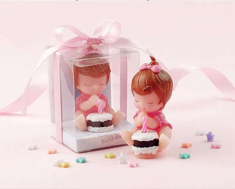 Partihandel- baby shower önskar födelsedag gynnar fest ljus för tårta dop barn gåva nuvarande pojke flickor leveranser dekorationer
