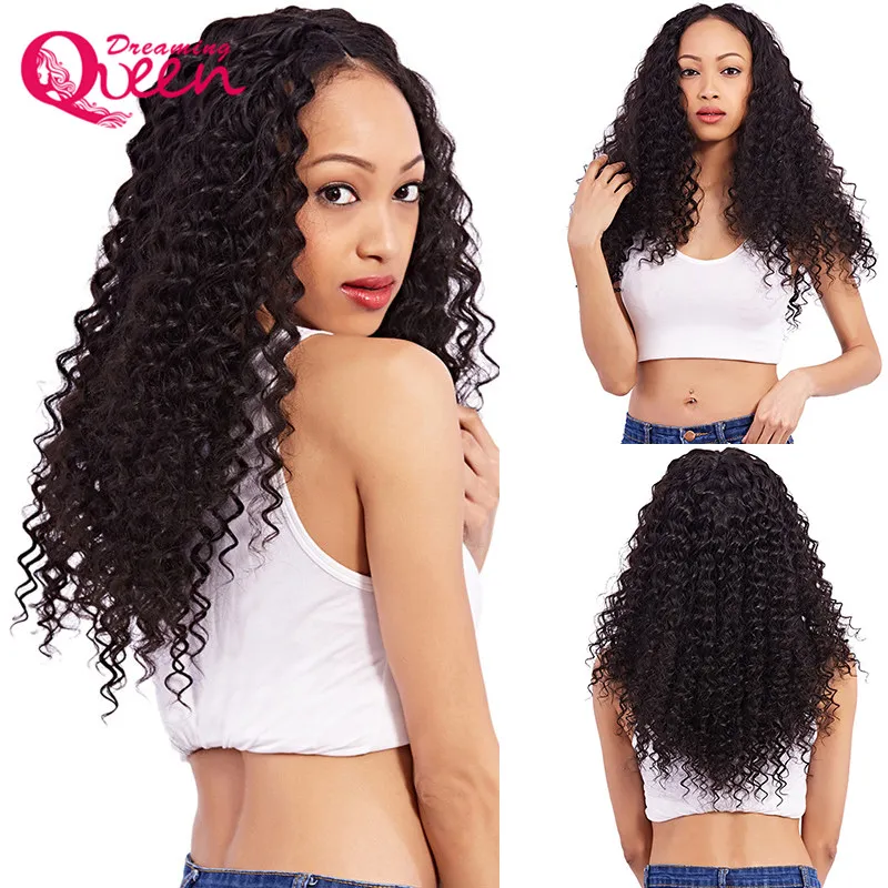 Onda Profunda Brasileira 100% Humano Virgem Cabelo Natural Color Preto Completa Perucas de Lace Glueless para mulheres negras Perucas dianteiras de renda com cabelo do bebê