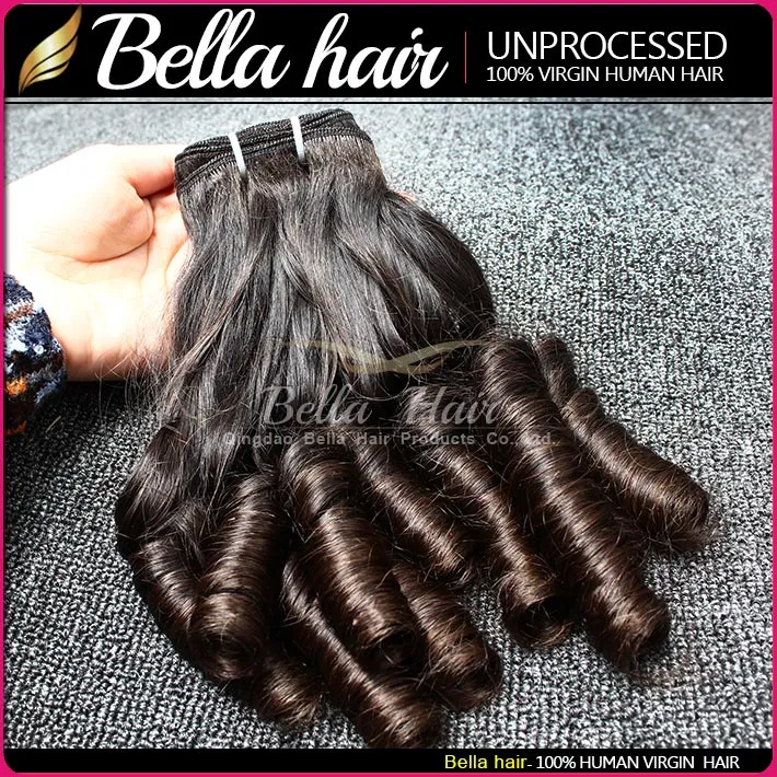 Bella brésilienne Funmi cheveux couleur naturelle ondulés rebondissant ressort Curl Extensions lot Factory9094526