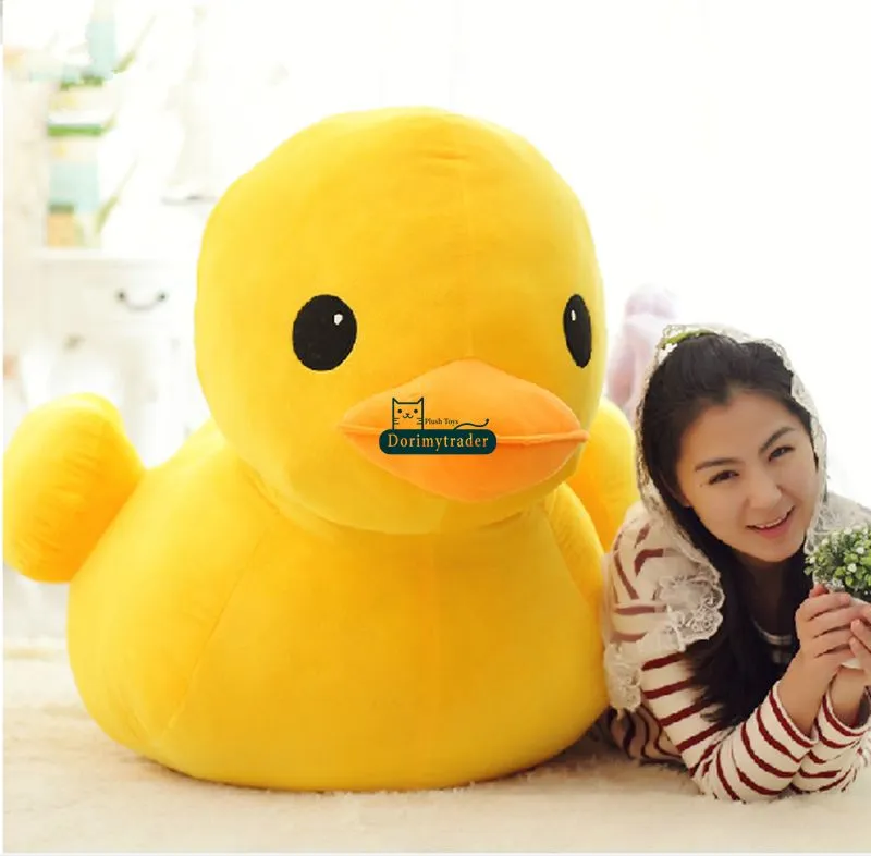 Dorimytrader Top Selling 39'' / 100cm Large Stuffed Soft Plush Cartoon Rubber Duck Toy, Nice Gift for Babies, Free Shipping DY60279