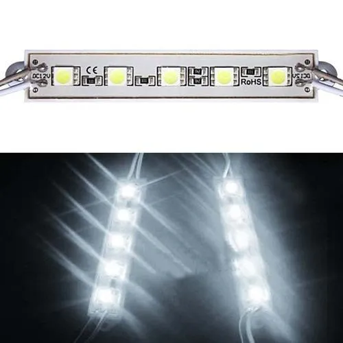 20 قطعة / الوحدة smd 5050 5 led وحدة كول الأبيض / الدافئة الأبيض / الطبيعي الأبيض / الأحمر / الأخضر / الأزرق / الأصفر للماء ip65 dc12v + السفينة مجانية