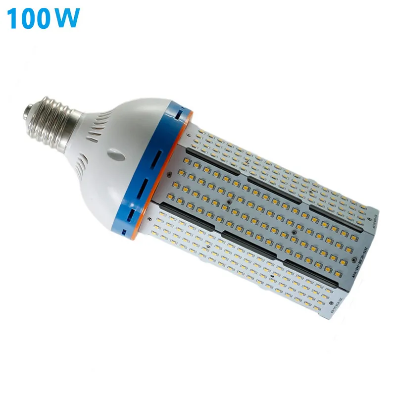 Super brilhante lâmpada LED de milho E40W 80W 100W 120W LED Luz de milho 360 Ângulo SMD2835 LED Lâmpada Iluminação AC 100-300V