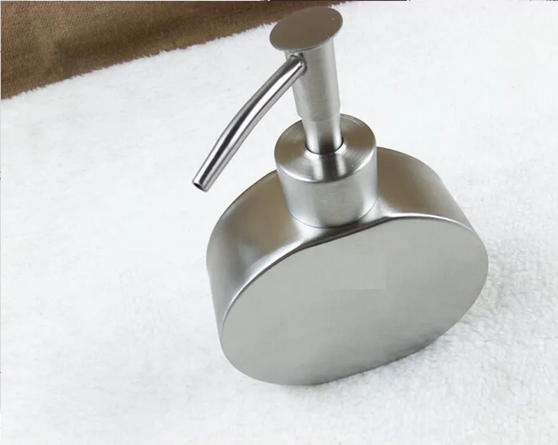 304 rostfritt stål tvål dispenser kreativ dusch gel flaska lotion pressad schampo flaska dispensador de jabon