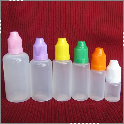 Naald Fles 5 ml 10 ml 15 ml 20 ml 30 ml 50 ml Soft Dropper flessen KIND Proof Caps Winkel meest vloeibare E Vapor Sigaret Vloeistof DHL Gratis