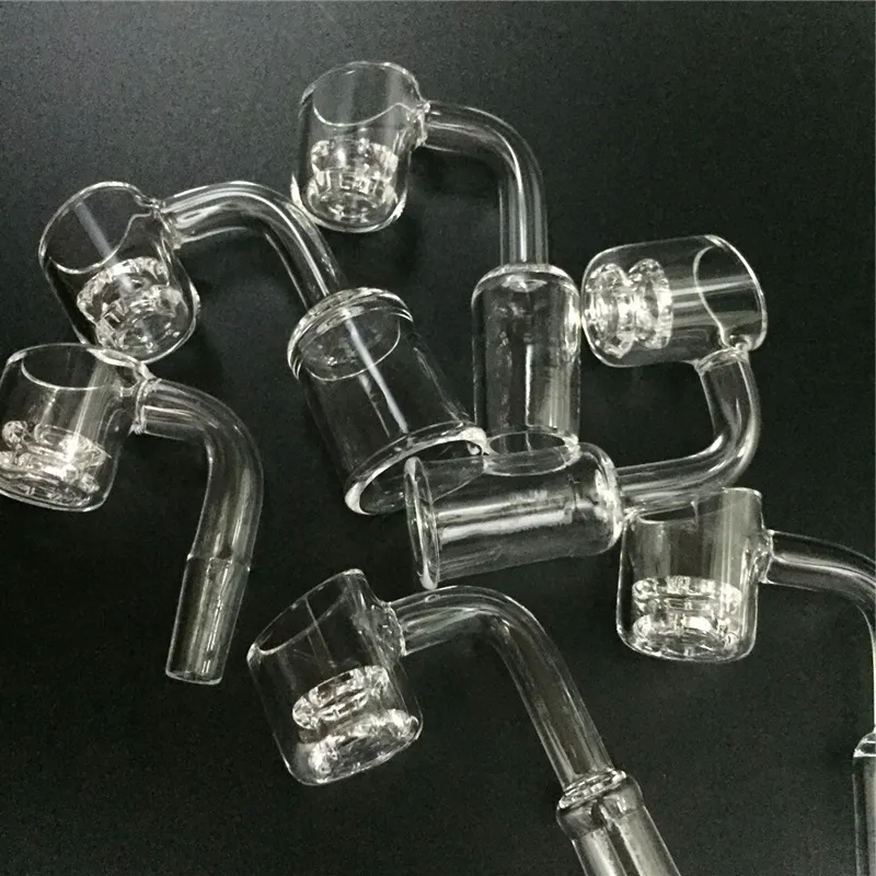 10mm 14mm 18mm 다이아몬드 매듭 석영 Banger 손톱 남성 여성 더블 스택 Domeless 손톱 유리 파이프 용 Da Rig Oil Rig Glass Bong