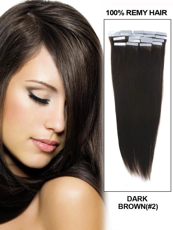 4cm Breedte 10 '' - 26 '' 2.5G / PC / 100g Straight Indian Hair Remy Tape in / on Menselijk Hair Extensions