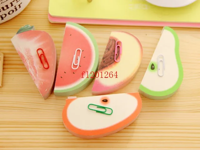 Memo Pad Fruit notepad Waterlemon Peach Paper Note Notepad Novelty Mix Style,