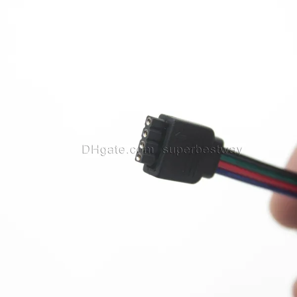 Conector de Linha de alimentação de 4 pinos Para 3528 5050 RGB Led Luz de Tira de 4 pinos mini jack adaptador fêmea com fio contator de cabo dhl frete grátis DT023