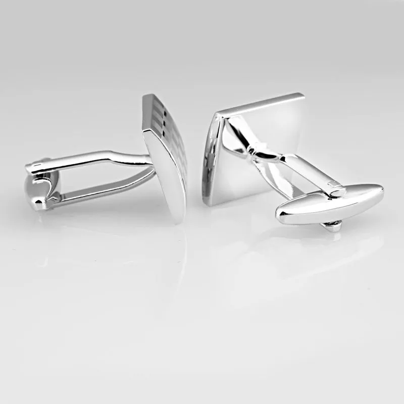 2016 Moda Design Mężczyźni Koszula Spinki French Cufflinks Biznes Prezent Laser Cuff Link Fasher Day Gift Cufflinks W145