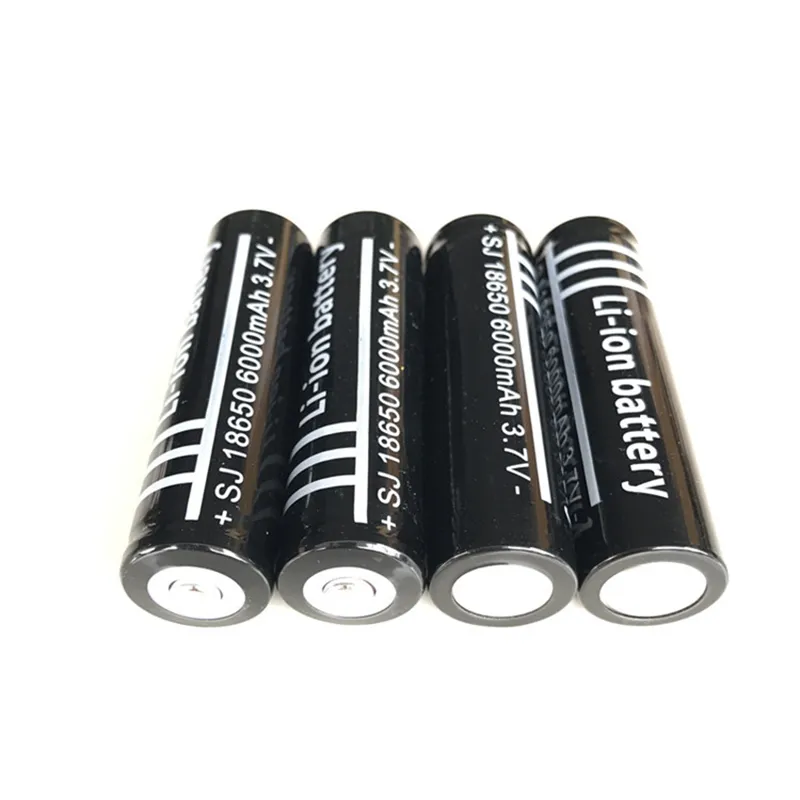 Black UltraFire 18650 Alta capacidad 6000 mAh 37V LION Batería recargable para la linterna LED Cámara digital Batilines de litio C7152615