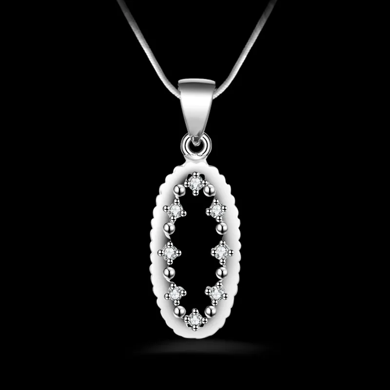 Gratis verzending fashion hoge kwaliteit 925 zilveren Mellow inlay zirkoon diamanten sieraden 925 zilveren ketting Valentijnsdag vakantie geschenken hot 1634