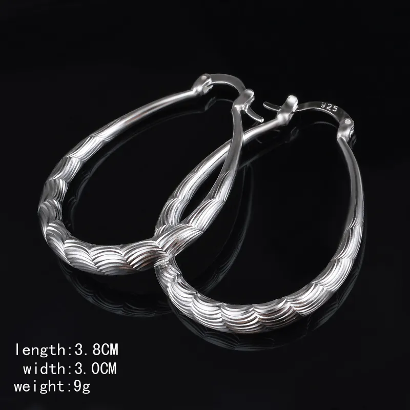 2015 new design 925 sterling silver hoop earrings fashion classic jewelry for girls 