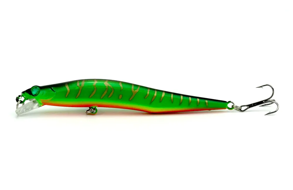 Hengjia 12cm minnow vissen lokt met hoge koolstofhaken hard aas vis tackle 3D kunstmatige aas hard zwevende kunstaas