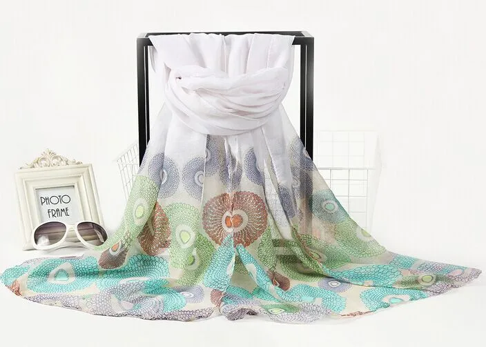 여자 여자 봄 여름 가을 가을 voile 스카프 비치 목도리 sarongs 스카프 스톨 Neckerchief는 180 * 90cm / # 3985