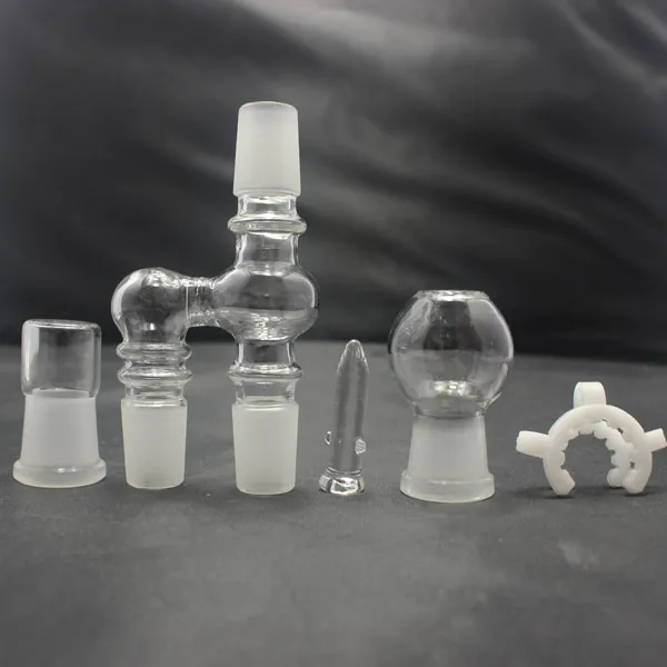 Glass Oil Reclaimer Kit 90 Degree Joint Smoking Ash catcher Kit 18mm Male Come with Jar