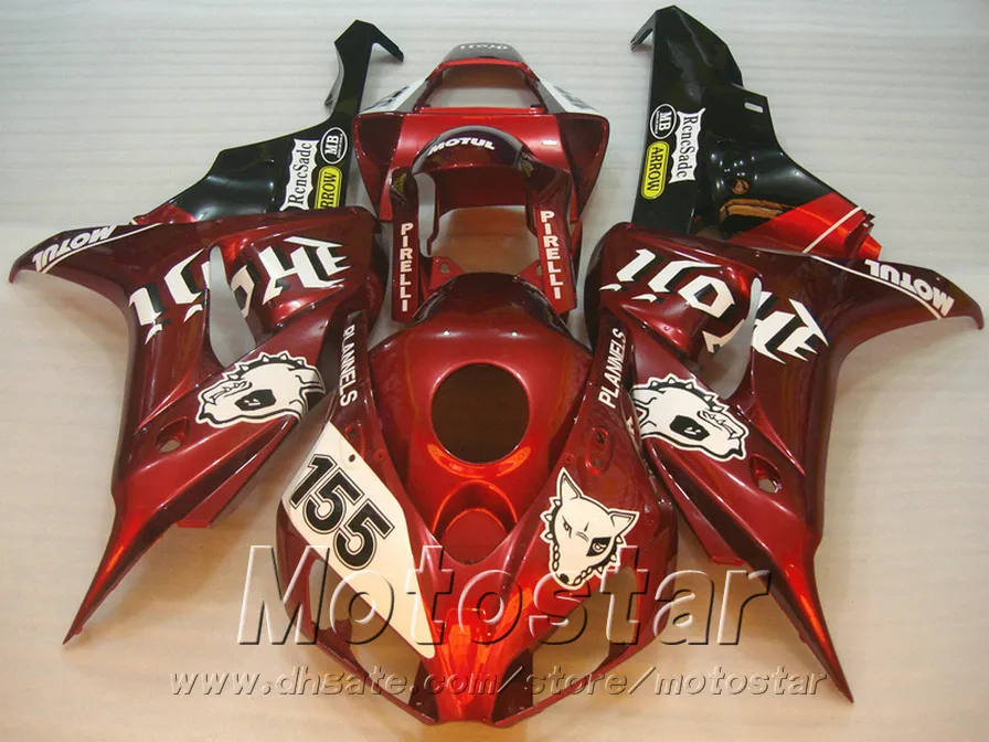 Injection molding fairing body kit for HONDA fairings CBR1000RR 06 07 red white bodywork set CBR 1000 RR 2006 2007 VV5