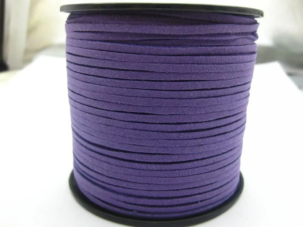 Hot ! 100 Yards Faux Suede Flat Leather Cord Necklace cord 2mm Spool Pick Your Color DIY jewelry