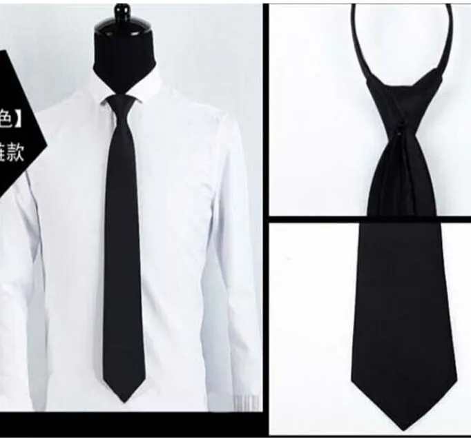 Cravate à fermeture éclair pour personne paresseuse, 2 couleurs, cravate professionnelle pour hommes d'affaires, cadeau de noël, fête des pères, FedEx gratuit