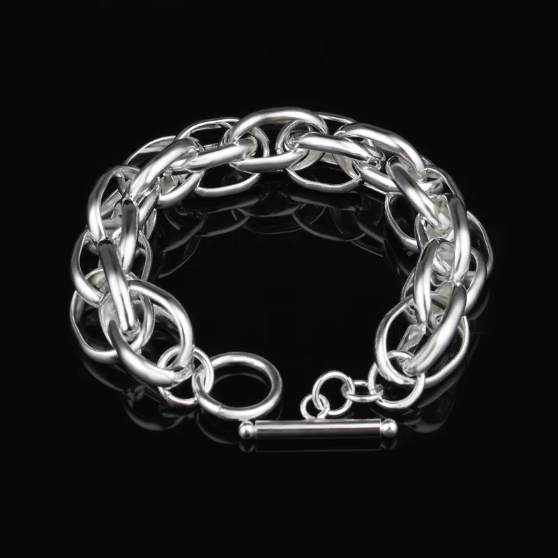 Livraison gratuite avec numéro de suivi Top vente 925 Bracelet en argent lanterne Bracelet bijoux en argent 10 pièces/lot pas cher 1555