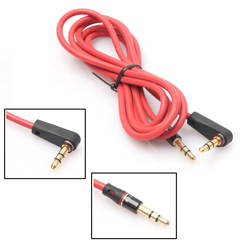 1,2 m langes 3,5-mm-Stecker-auf-Stecker-L-Stecker-Stereo-AUX-Audiokabel für Studio Solo-Kopfhörer-Handy