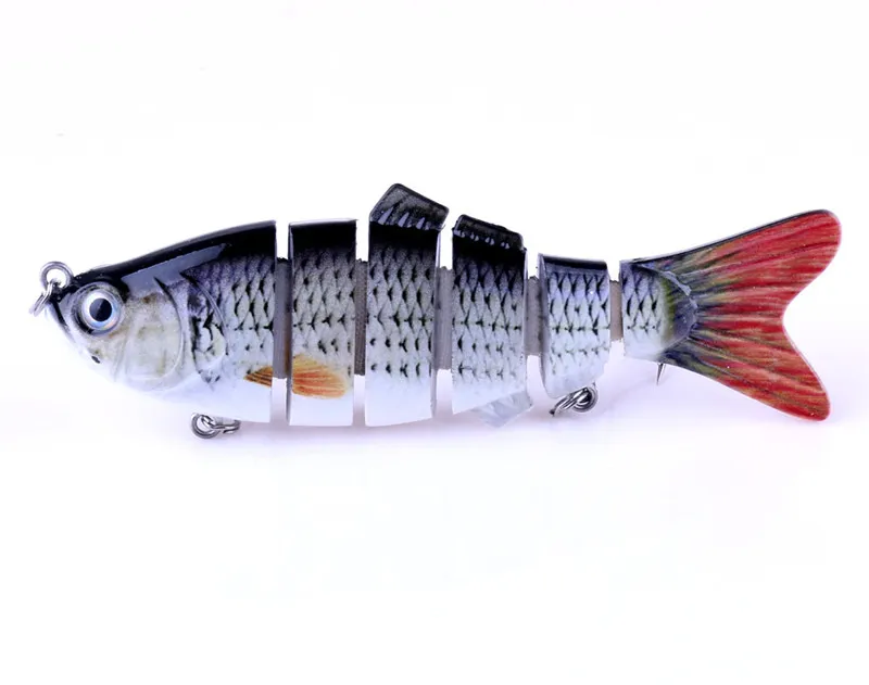 3D人工魚の塩水釣りルアー11cm 18g 6ジョイントビッグベースベイト6＃フックフィッシングタックル
