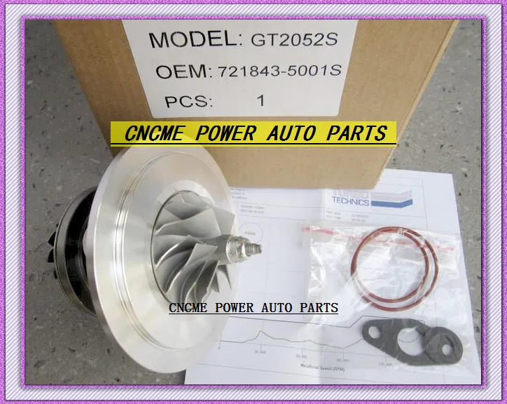 Turbo Patronen Chra Core GT2052S 721843-5001S 721843-0001 721843 79519 79522 Turbolader für Ford Ranger 01-Power Hub HS2.8 2,8L 130 PS