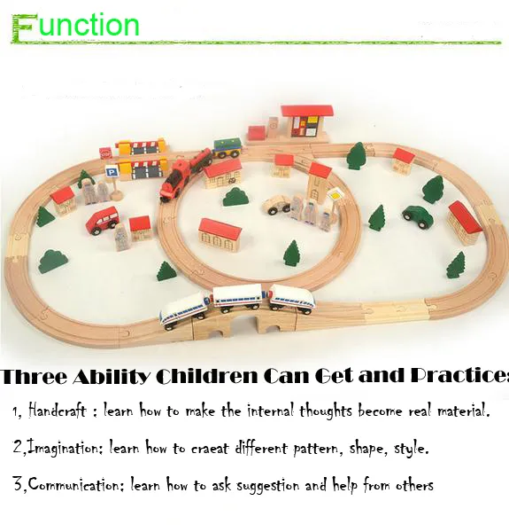 Wood Train Model Boy Car Toy مع Track and Motor DIY Intelligenceimenced عالية الكمية Simulatio Kid Gift Collecting4404493