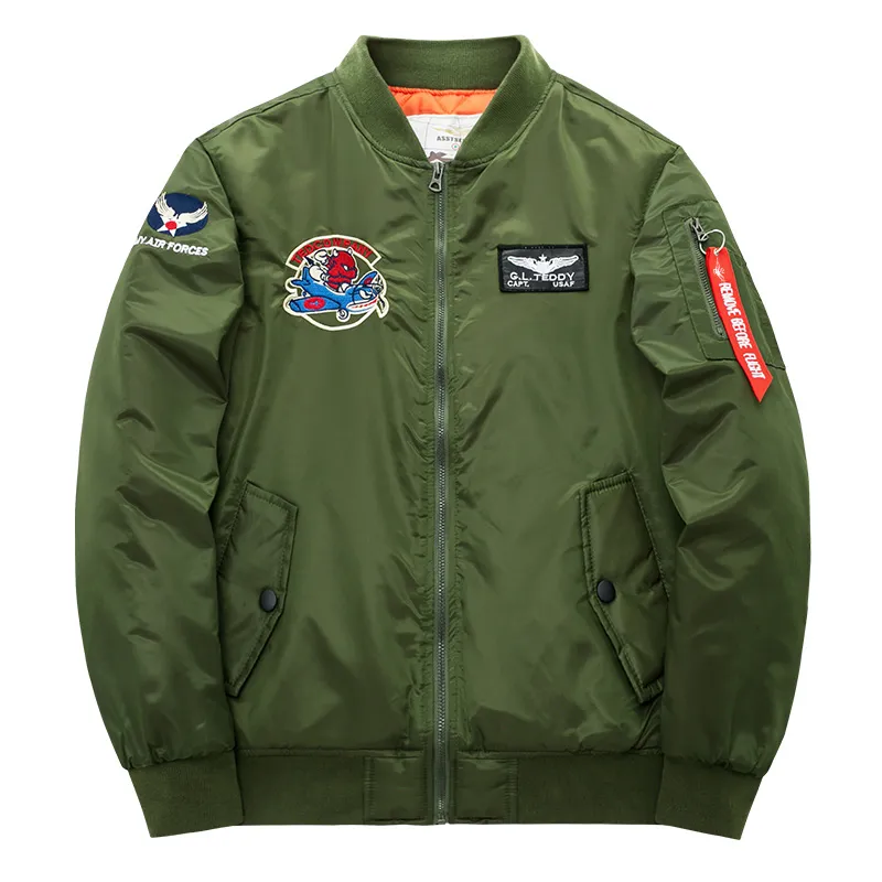 새로운 남성 폭탄 긴 소매 자켓 코트 육군 녹색 패션 멋진 4 색 소매 및 whosale