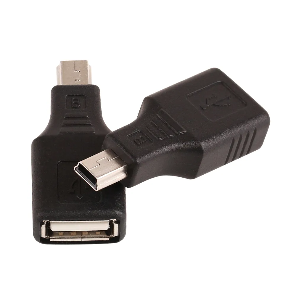 USB Bir Erkek Mini USB B Tipi 5Pin Kadın Veri Bağlayıcı Mini USB Kadın Masaüstü Bilgisayar PC için Kadın Adaptörü Dönüştürücü