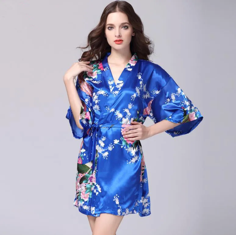 Women Silk Satin Floral Short Kimono Robe V-Neck Half Sleeve Above Knee Dressing Gown from Dhgate Women's Sleepwear - price 8.77 Women Silk Satin Floral Short Kimono Robe V-Neck Half Sleeve Above Knee Dressing Gown from Dhgate Women's Sleepwear - price 8.77