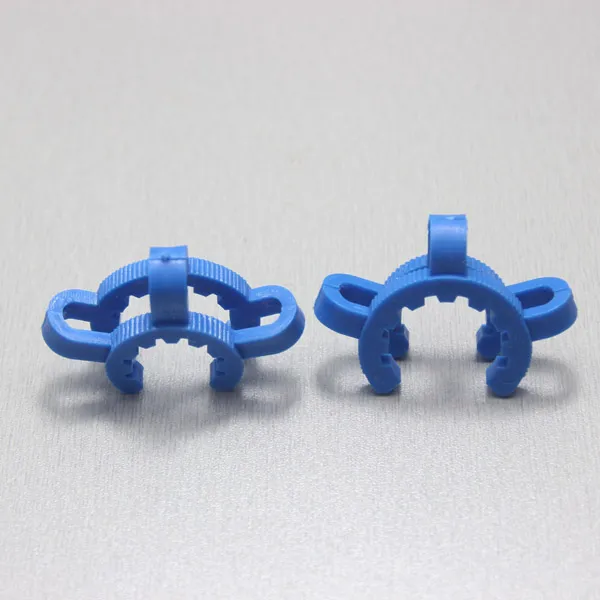 18mm Plastic Keck Clip Lab Clamp Clip Keck Clamps Plastic Clip Clamp Glass 18# For Glass Bong Glass Adapter Nectar Collector Blue Color