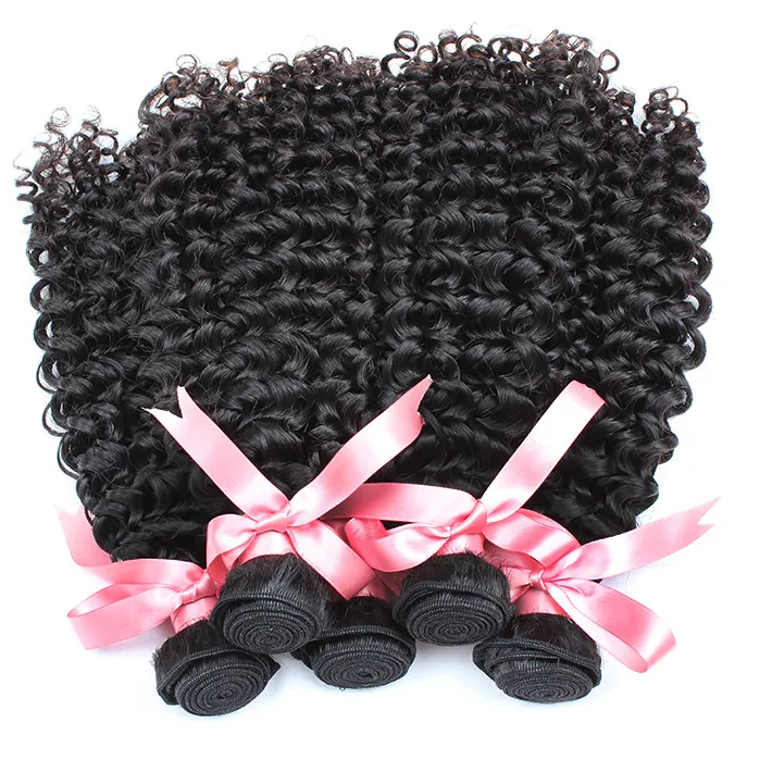 Curly Brazilian Virgin Bundles Atacado Curly Cabelo Humano Weave Extensões de Cabelo Ondulado 10 Pçs / Lote Greaturemy Factory Transporte rápido