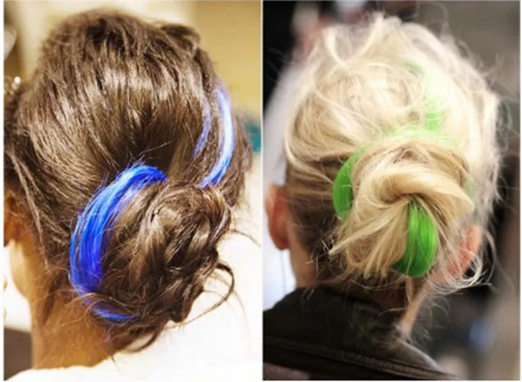 Moda extensão de cabelo para mulheres longo clipe sintético em extensões retas festa de festa de penteado