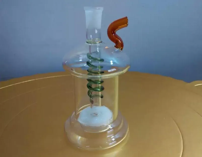 Livraison gratuite grossistes nouveau point de couleur dans le filtre narguilé en verre à noyau de sable / bong en verre, style livraison aléatoire, envoyer un fu