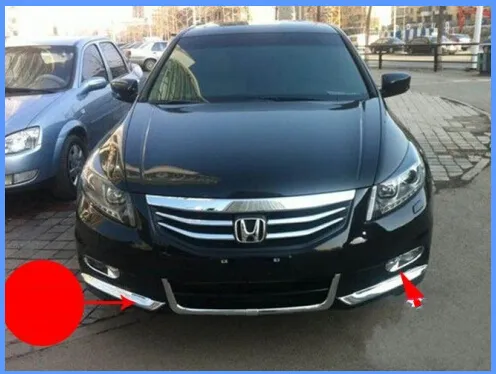 High quality ABS chrome front fog lamp decorative cover+front lamp decorative bar trim For HONDA Accord 2011-2013