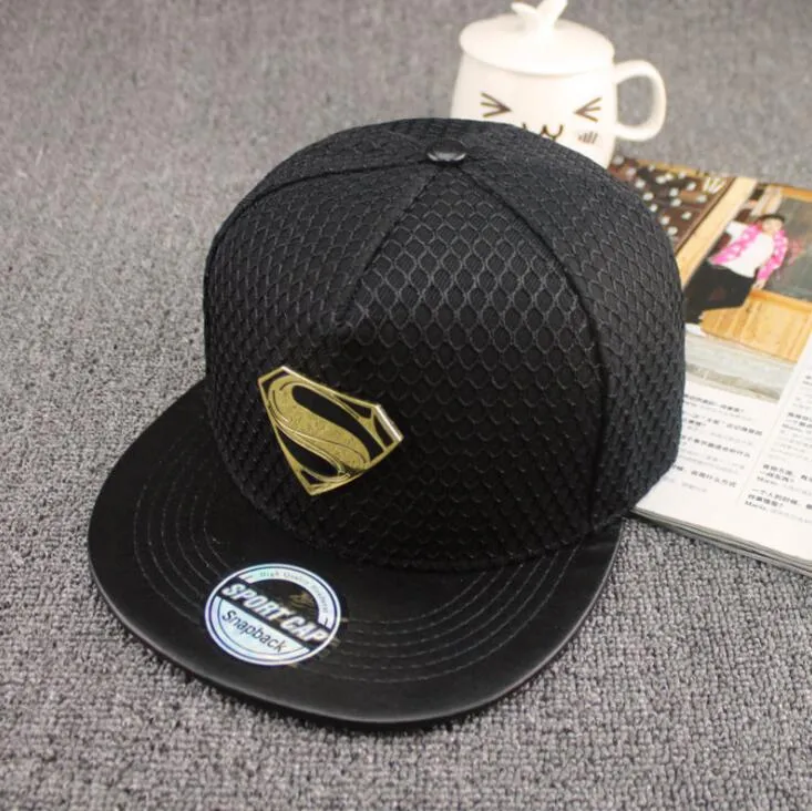 Nouvelle mode d'été marque Superman casquette de Baseball chapeau pour hommes femmes adolescents décontracté os Hip Hop casquettes de relance soleil Hats8991253