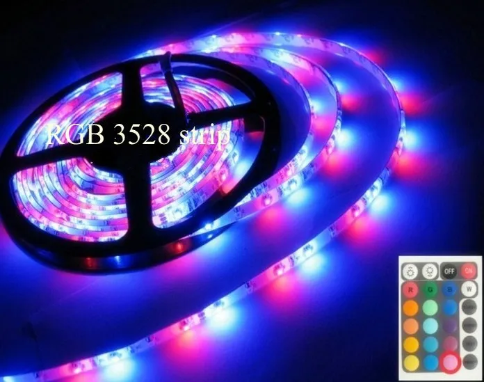 Wasserdichtes IP65-LED-Lichtband für den Außenbereich, DC 12 V, 3528 SMD, mehrfarbig, wechselndes Seil, 300 LEDs mit IR-Fernbedienung und 27253518