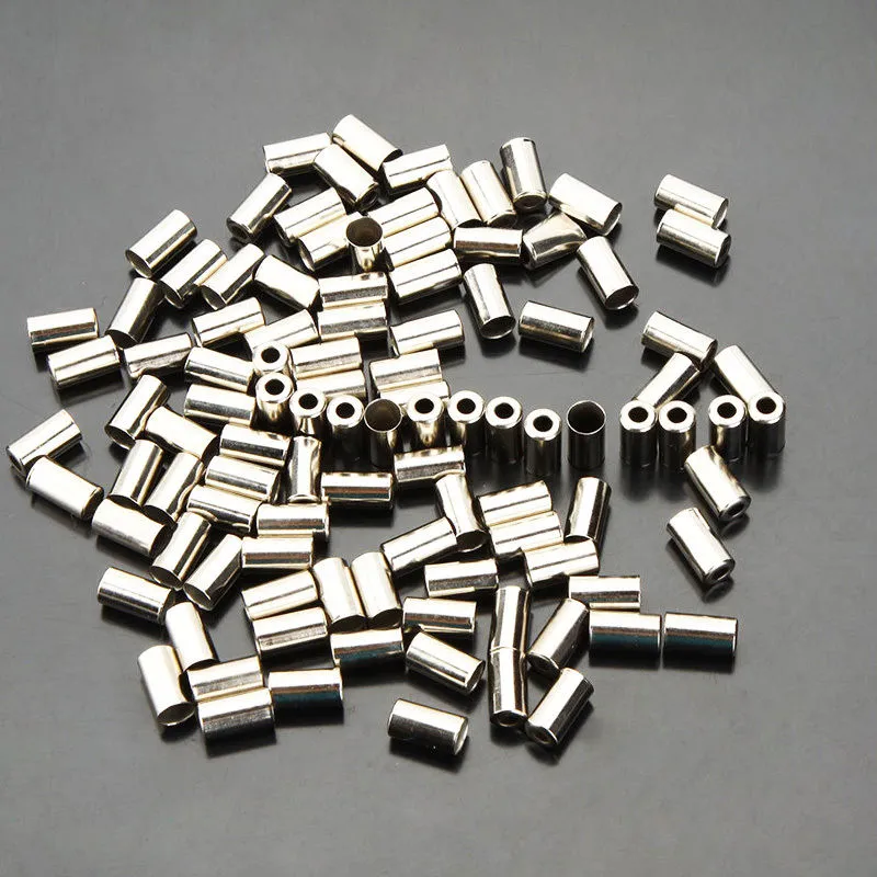 100st Cycle Metal Brake Cable Housing Ferrule End Crimp Cykel Del Silver Metal Bike Brake Cable Caps Gratis frakt