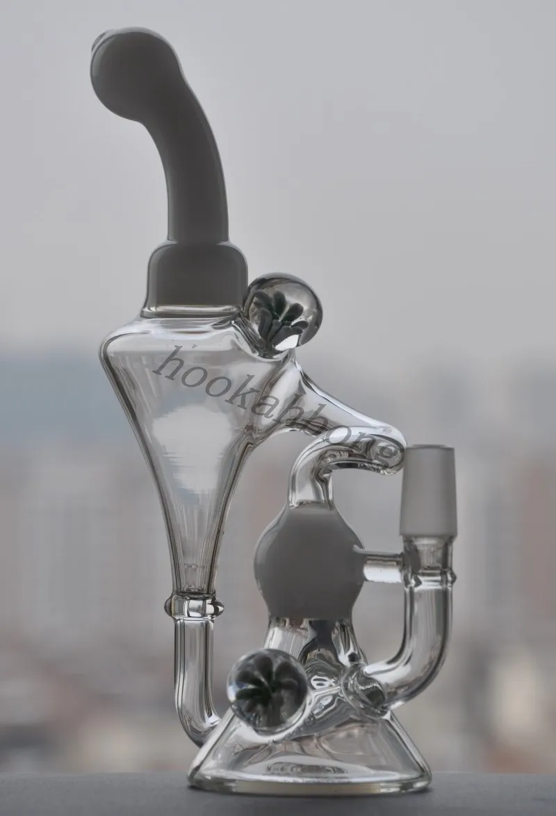 New Recycler Narghilè Bong Hitman Hightimes Bong 14.4mm Joint Oil Dab Rig Glass Rig