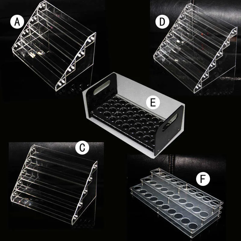 Elektronik akrylflaskbatteri Display Case Stands Showcase Clear Show Hylla rack för 5 ml 10 ml 15 ml 30 ml e-juice-flaskor