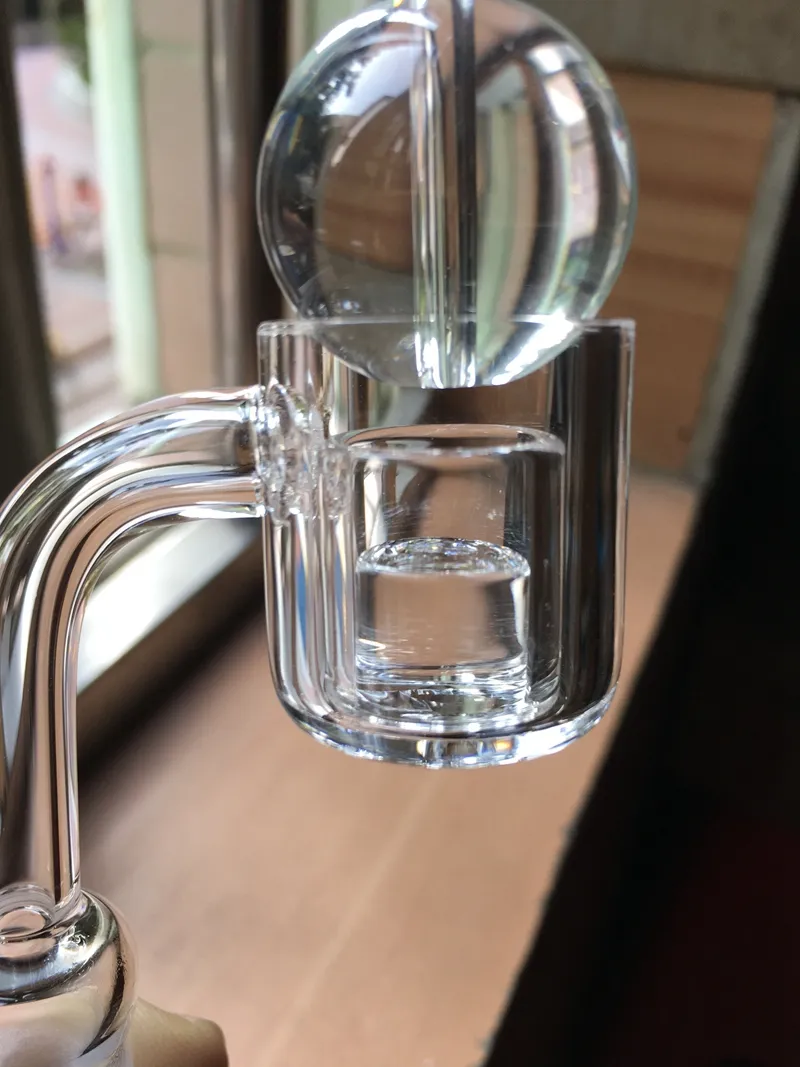 Kvarts banger med glas kolhydrater keps kärna reaktor banger grail nagel + od 25mm glaspärlor kulkapslar för glasvattenrör