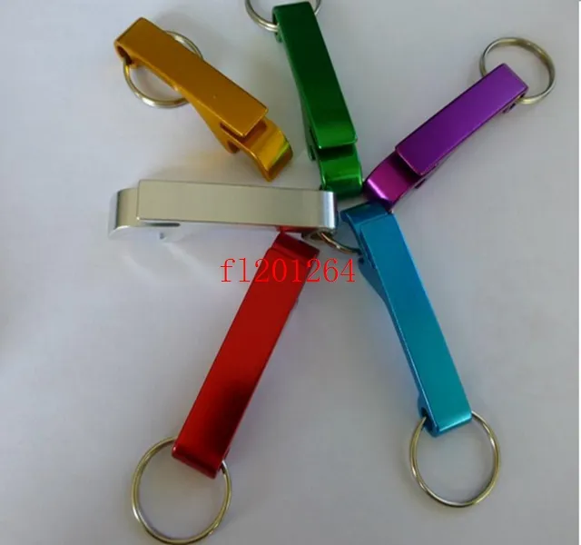 100pcs / lot DHL 페덱스 무료 배송 미니 Keychian 열쇠 고리 맥주 병따개 Keyring 캔 오프너 믹스 색상 수 로고 사용자 정의