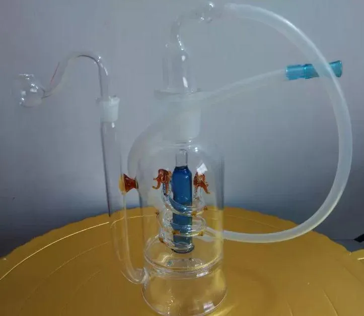 Livraison gratuite grossistes nouvelle couleur dans Panlong grande bouche narguilé en verre/bong en verre, accessoires cadeaux